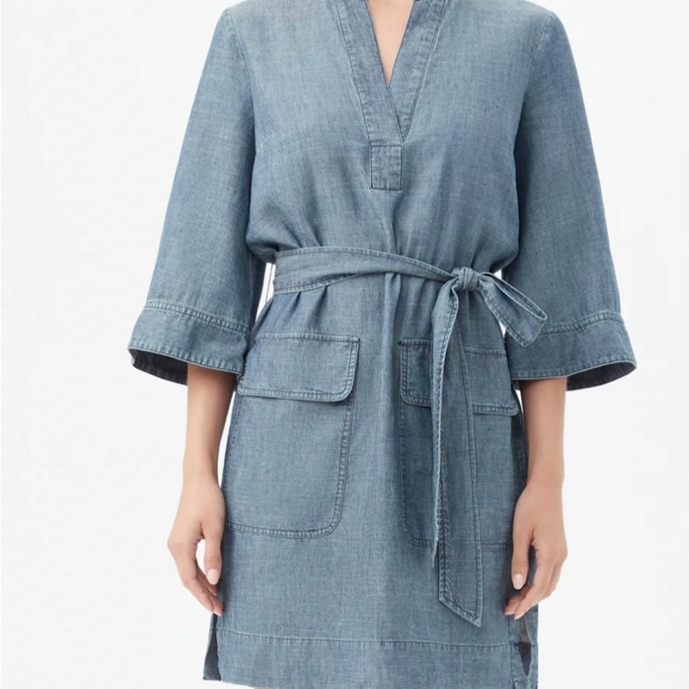 Trina Turk chambray indigo Kahiki dress S